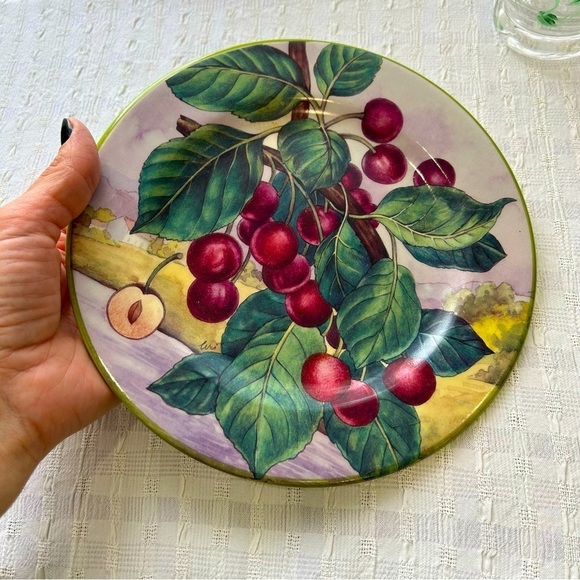Cherry 🍒 decorative ceramic plate - Picture 2 of 6
